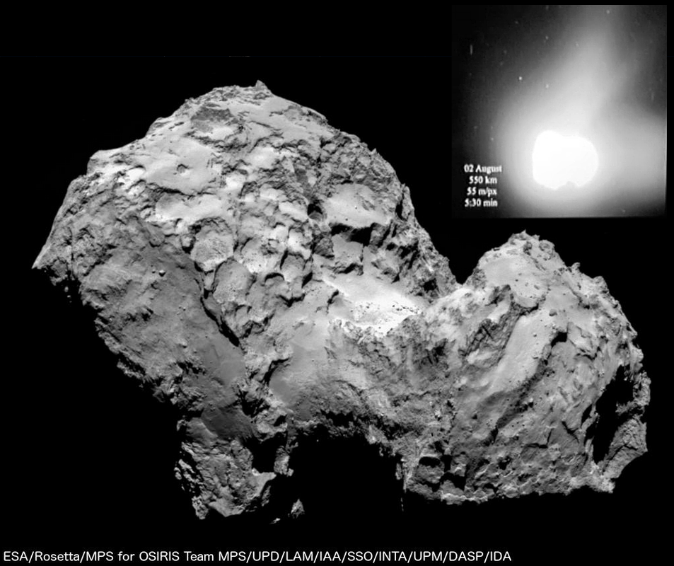 ESA Rosetta - OSIRS Narrow Angle Camera 2 e 3 agosto